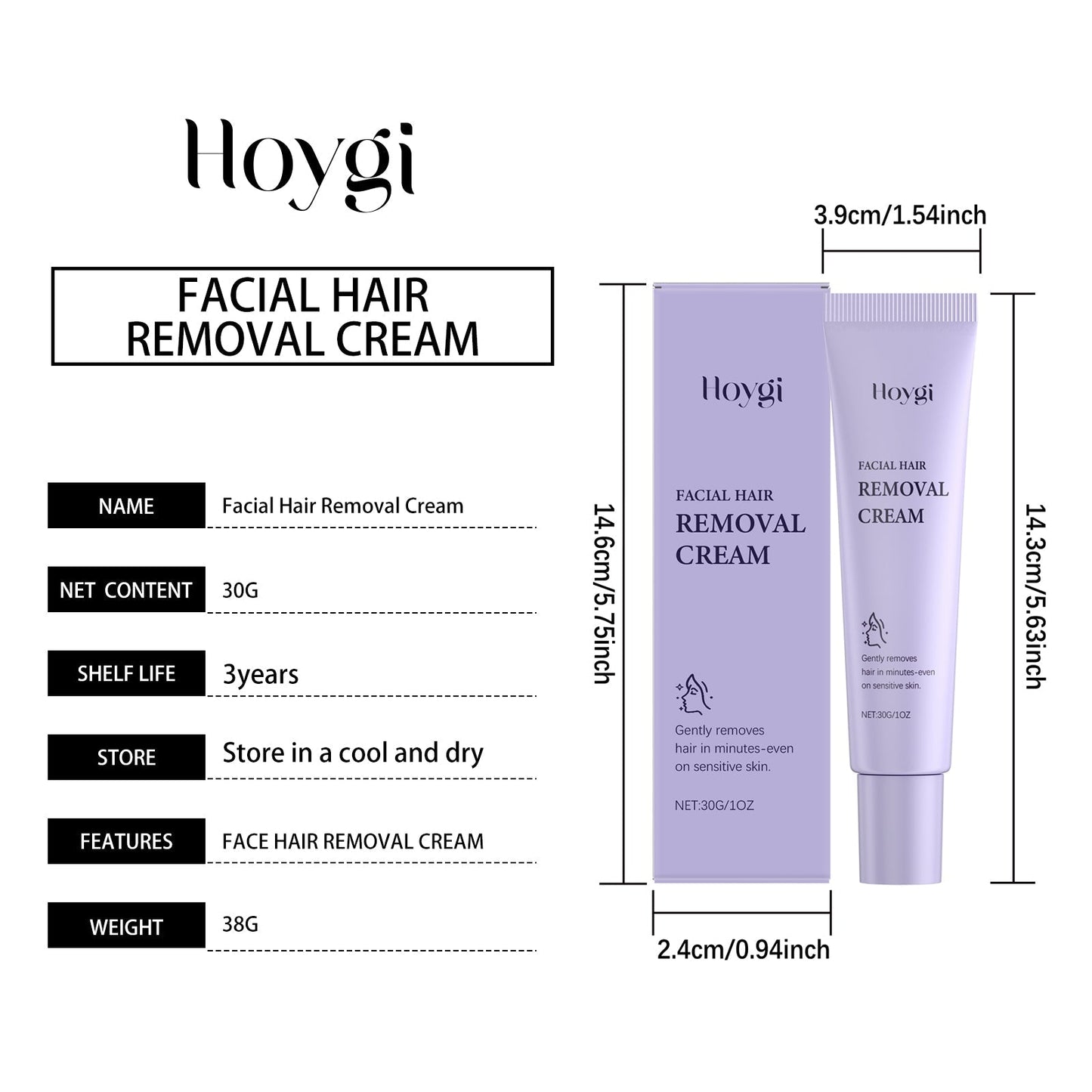 Smooth & Gentle Facial Hair Remover Cream